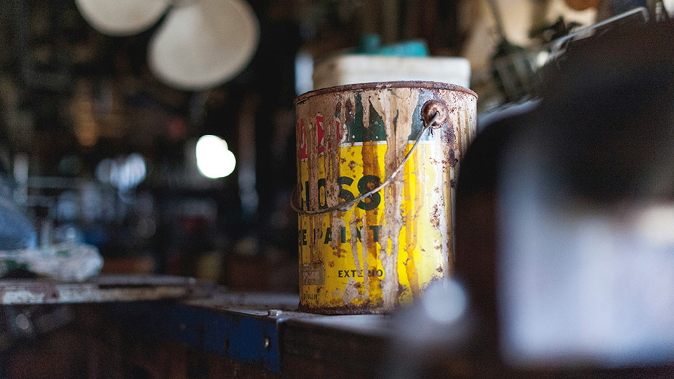 Can of old paint